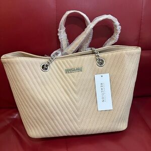 Kenneth Cole Reaction Beige Quilted Tote